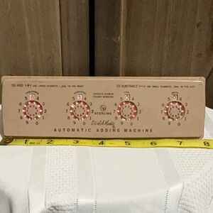 Vintage Sterling Dial A-Matic Automatic Adding Machine